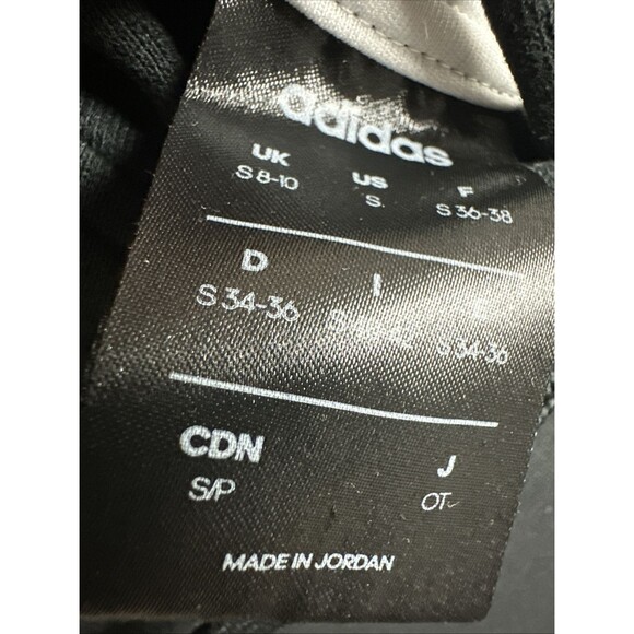 Adidas Sweater Women's Small Black Pullover Hoodie Sweatshirt Pockets Ladies EUC - Picture 3 of 5